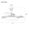 Ventilador de Techo con aspac retráctiles