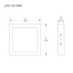Panel LED Cuadrado Sobreponer