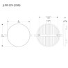Panel LED redondo sin marco
